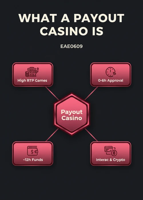 A Canadian dollar coin next to a stack of casino chips, symbolizing fast payouts and winnings.