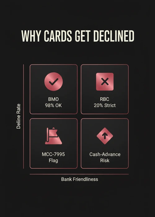 Various Canadian payment cards and digital wallets arranged for fast casino payouts